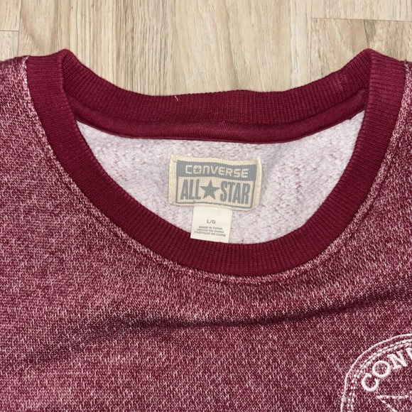 Converse All Star Burgundy Sweater Size‎ Large - Picture 2 of 7